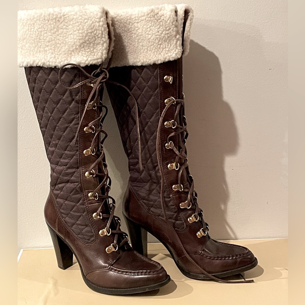 Knee high lace up boots. Michael Kors.              8 1/2 medium